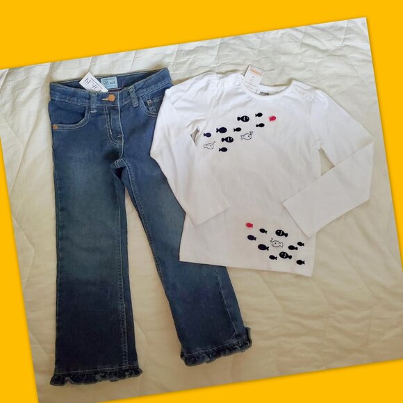 NWT Gymboree Gap Lot Girls 5T Fall Winter Lot Outfits Jeans Sets Outfit Bundle - Picture 7 of 12